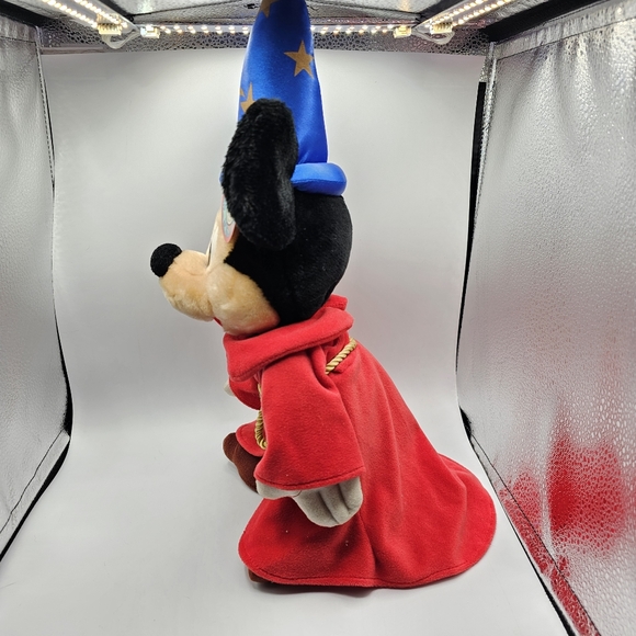 Disney World Mickey Mouse  Fantasia Sorcerer Wizard Plush Stuffed Toy - Picture 2 of 6